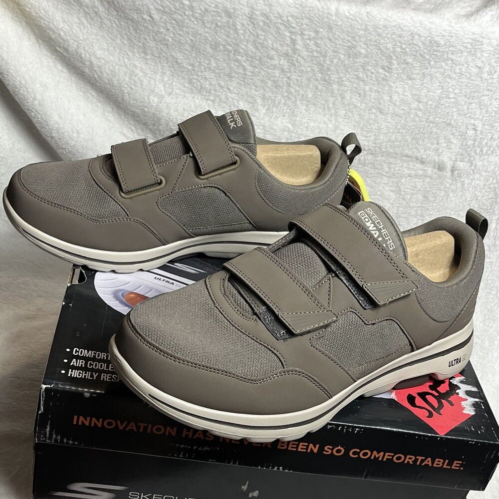 SKECHERS NIB MEN'S GO WALK 5 WISTFUL DUAL STRAP 11 Extra Wide 55515EWW SHOES - Picture 6 of 11